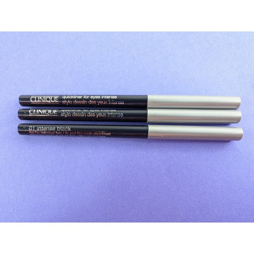Lot of 3 Clinique Quickliner for Eyes Intense 01 Intense Black New 0.14g Each - Picture 2 of 4